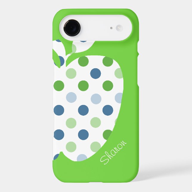 Polka Dot Apple Teacher's iPhone 6 case (Back)