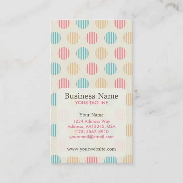 Polka Dot Appointment Business Card (Front)