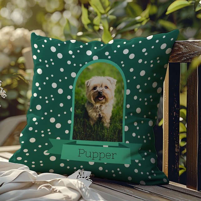 Polka Dot Arch Photo For Pets Cushion (Creator Uploaded)