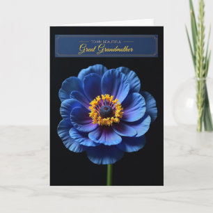 Polka Dot Azure Bloom Card