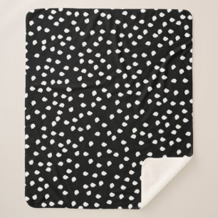 Polka Dot baby Black and White Sherpa Blanket