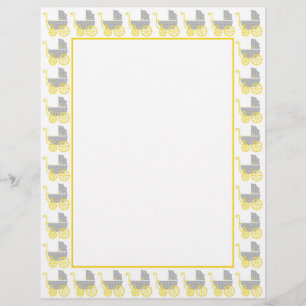 Polka-dot Baby Carriage Border Print