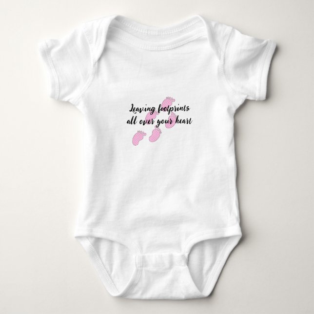 Polka Dot Baby Footprints  Bodysuit (Front)