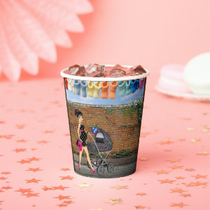 Polka-Dot Baby Paper Cups