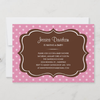 Polka Dot Baby Shower Invitations