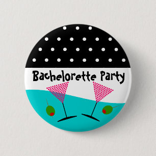 Polka Dot Bachelorette Party 6 Cm Round Badge