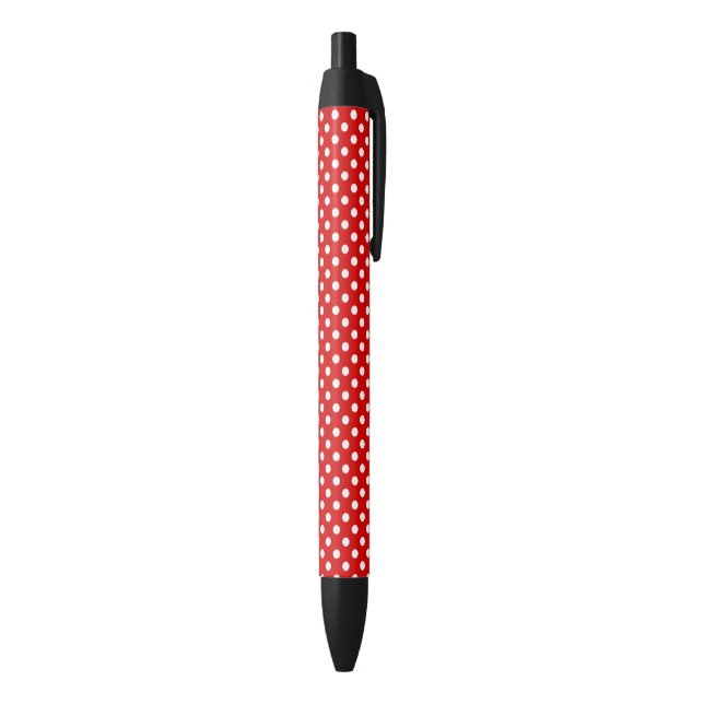 Polka dot background black ink pen (Bottom (Vertical))
