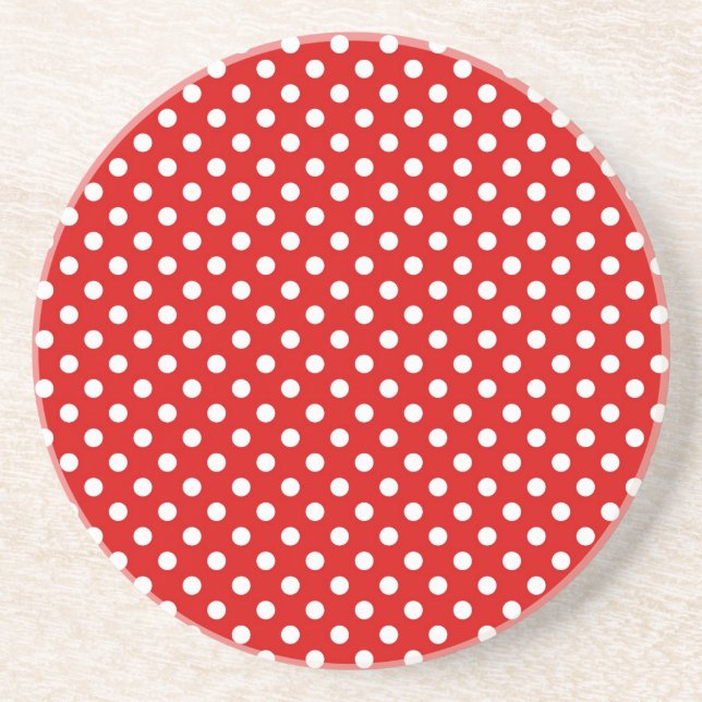 Polka dot background coaster (Front)