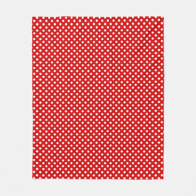 Polka dot background fleece blanket (Front)