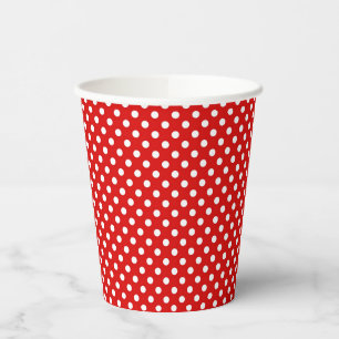 Polka dot background paper cups