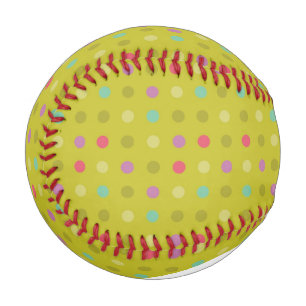 Polka-dot background pattern baseball