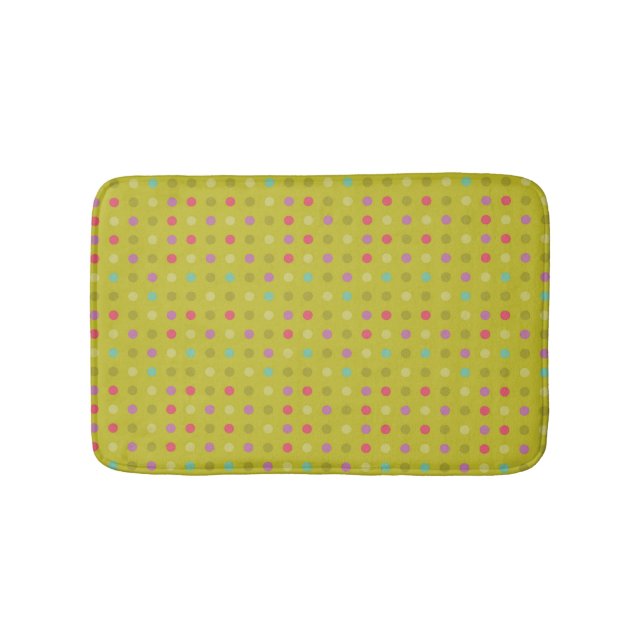 Polka-dot background pattern bath mat (Front)