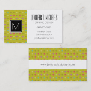 Polka-dot background pattern business card