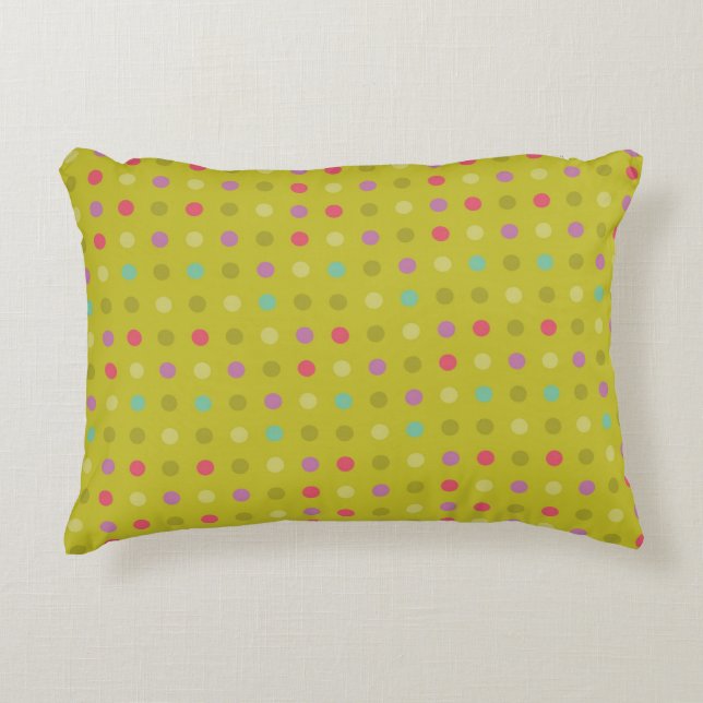Polka-dot background pattern decorative cushion (Front)