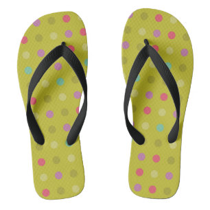 Polka-dot background pattern jandals