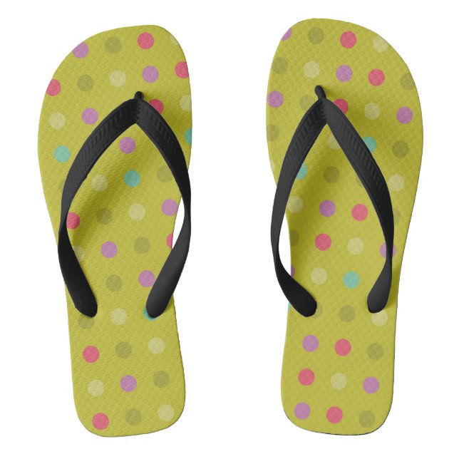Polka-dot background pattern jandals (Footbed)