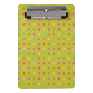 Polka-dot background pattern mini clipboard