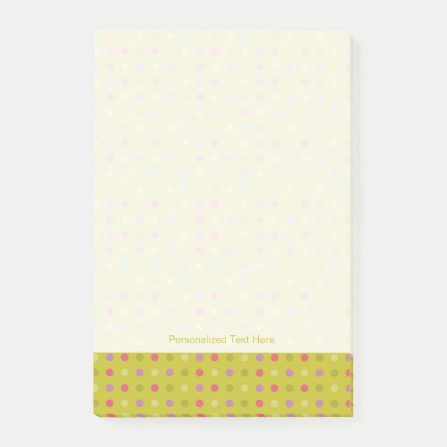 Polka-dot background pattern post-it notes (Front)