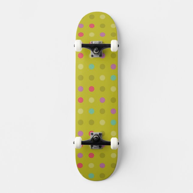 Polka-dot background pattern skateboard (Front)