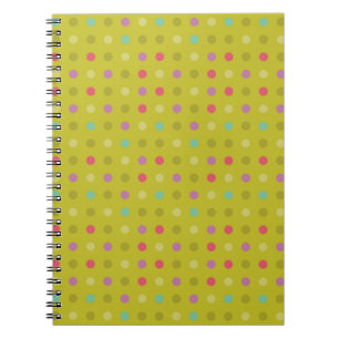 Polka-dot background pattern spiral notebook