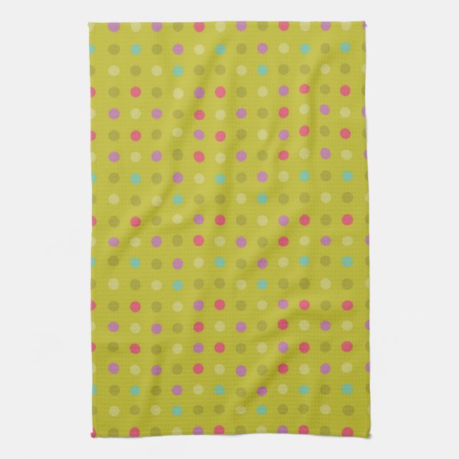 Polka-dot background pattern tea towel (Vertical)