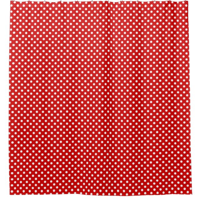Polka dot background shower curtain (Front)