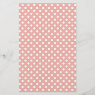 Polka dot background stationery
