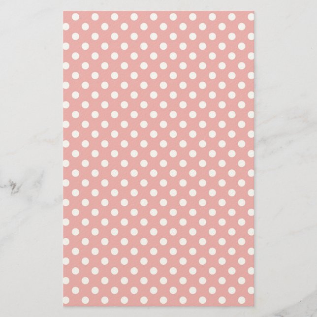 Polka dot background stationery (Front)
