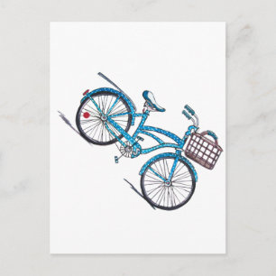 Polka Dot Beach Cruiser Postcard