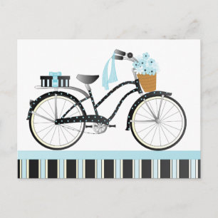 Polka Dot Bicycle Postcard