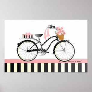 Polka Dot Bicycle Poster