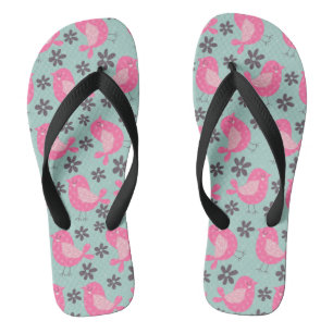 Polka Dot Birds and Flowers Jandals