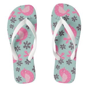 Polka Dot Birds and Flowers Jandals