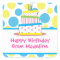 Polka Dot Birthday Cake Gift Tag Stickers