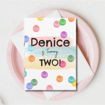 Polka Dot Birthday Party Invite