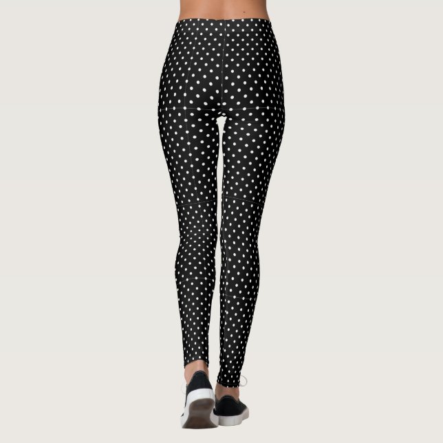 POLKA DOT BLACK Leggings (Back)