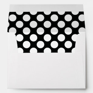 Polka Dot (Black & White) Any Size Customisable Envelopes