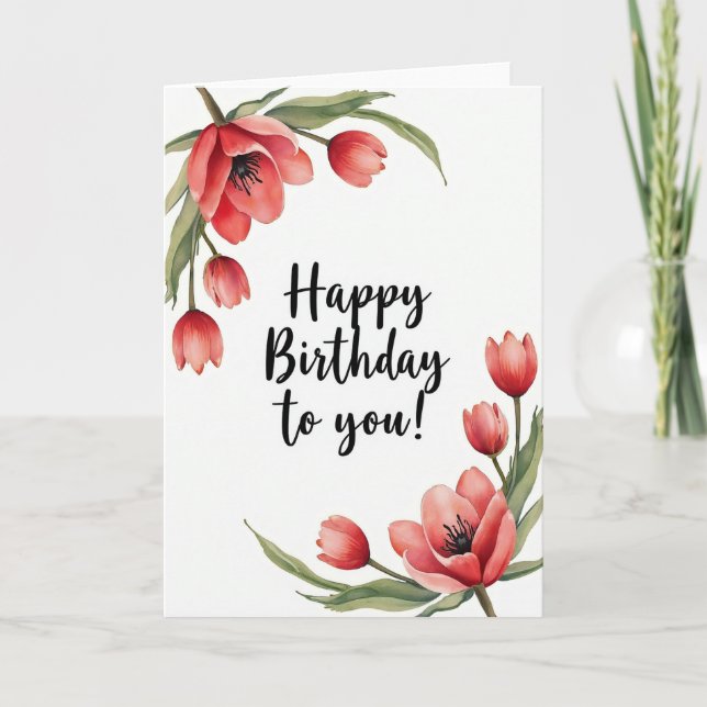 Polka Dot Bloom Card (Front)
