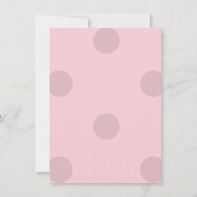 Polka Dot Blush Pink  Invitation (Front)