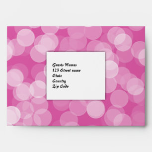 Polka dot bokeh photo insert envelope