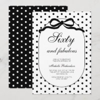 Polka Dot Bow Sixty and Fabulous 60th Birthday