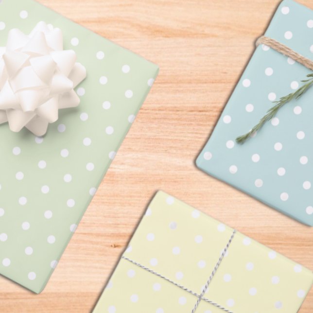 Polka Dot Boy Baby Shower Wrapping Paper Sheet (Creator Uploaded)