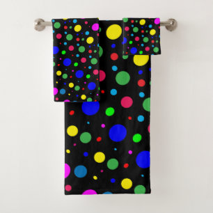 Polka Dot Bubble Balloon Pattern Bath Towels