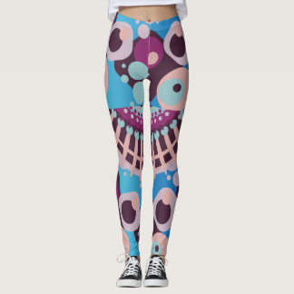Polka Dot  Bubble colour Abstract Black  Leggings