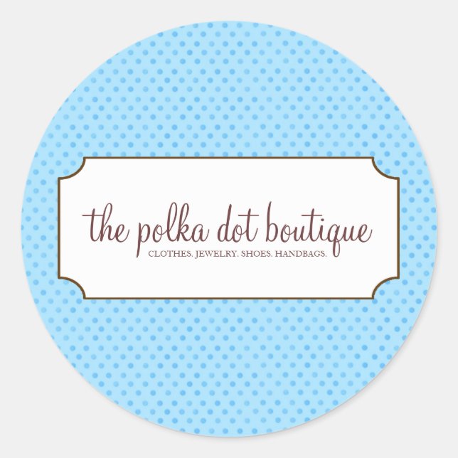 Polka Dot Business Stickers (Front)