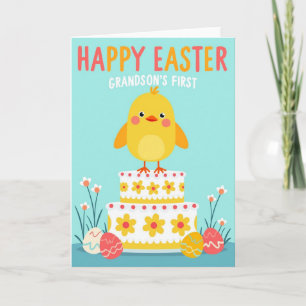 Polka Dot Cake Bird Card