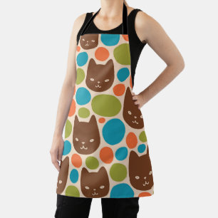 Polka Dot Cats Pattern Apron