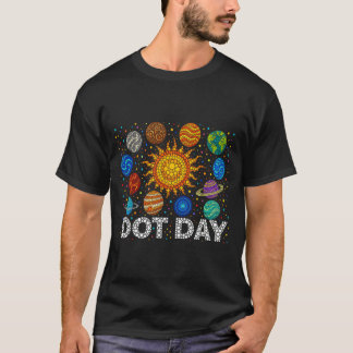Polka Dot Celebration Planets Colourful Polka Dot T-Shirt