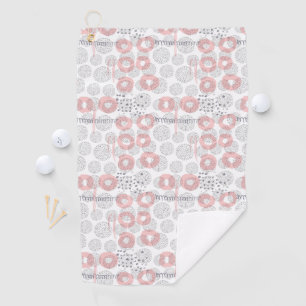 Polka Dot Circle Pattern Golf Towel