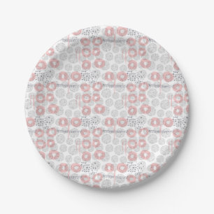 Polka Dot Circle Pattern Paper Plate